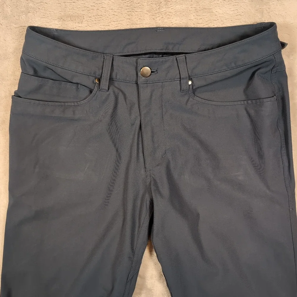 Lululemon ABC Pant Slim Mens 30x27 Blue Warpstreme‎ Performance Trousers
